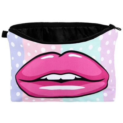 Kosmetiktasche Kosmetiktasche "Pink Lips", Weiße Punkte auf Pastell - Pride