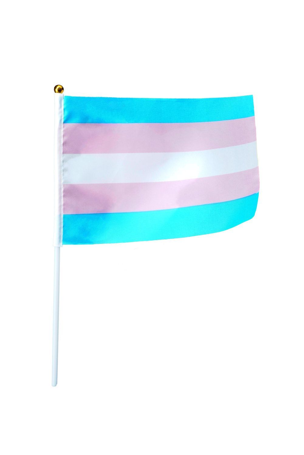 Transgender Handfähnchen klein - Transgender Handflag (14x20cm) - 2er Pack - Pride Flaggen