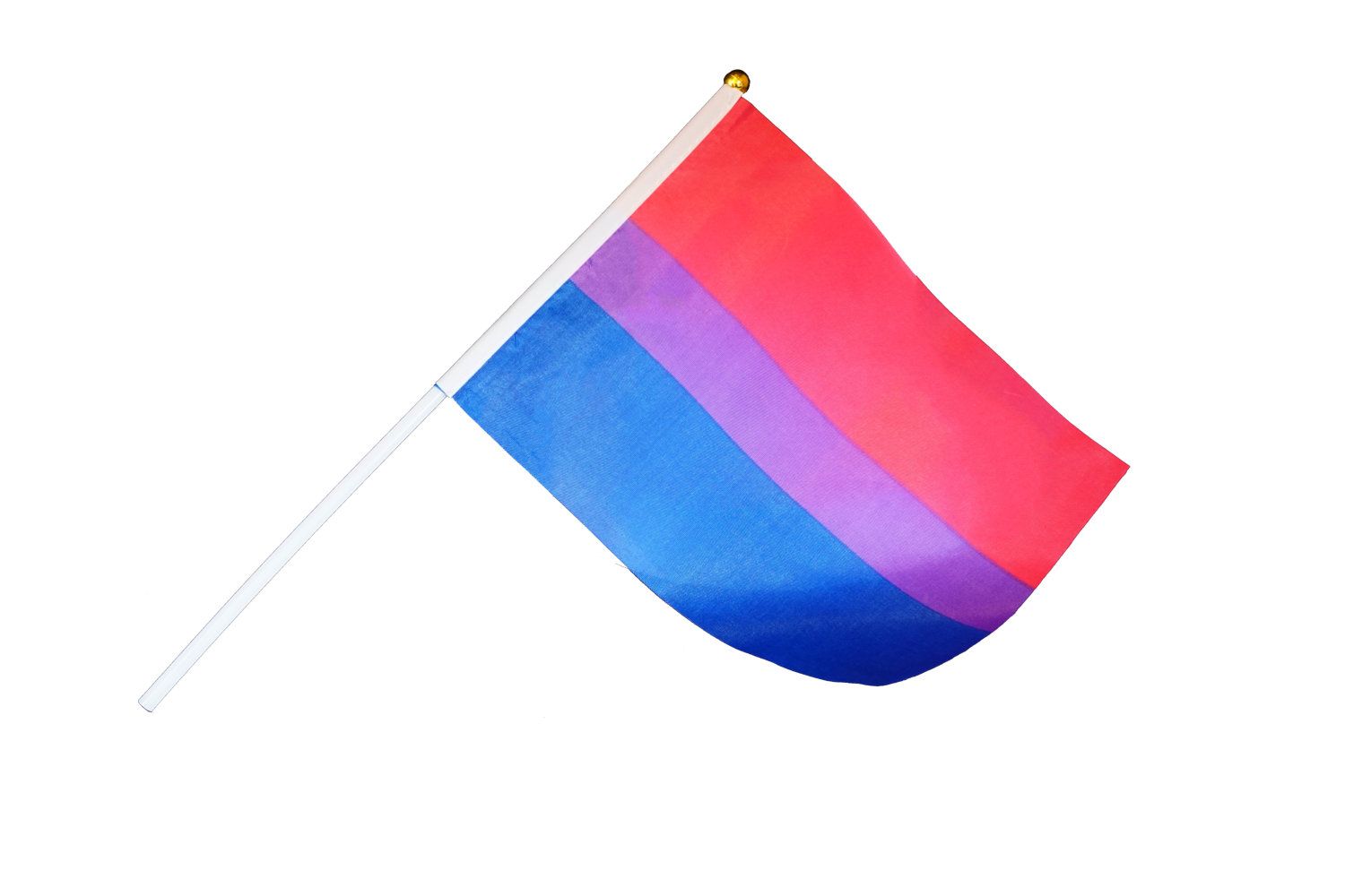 Bisexuell Handfähnchen klein, Bisexual Handflag (15x20cm) - 2er Pack - Pride Flagge
