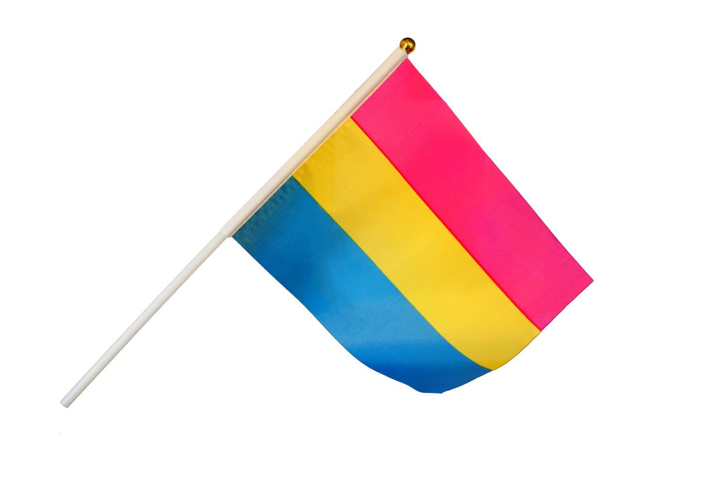 Pansexuell Handfähnchen klein, Pansexuality Handflag - (15x20cm) - 2er Pack - Pride Flagge