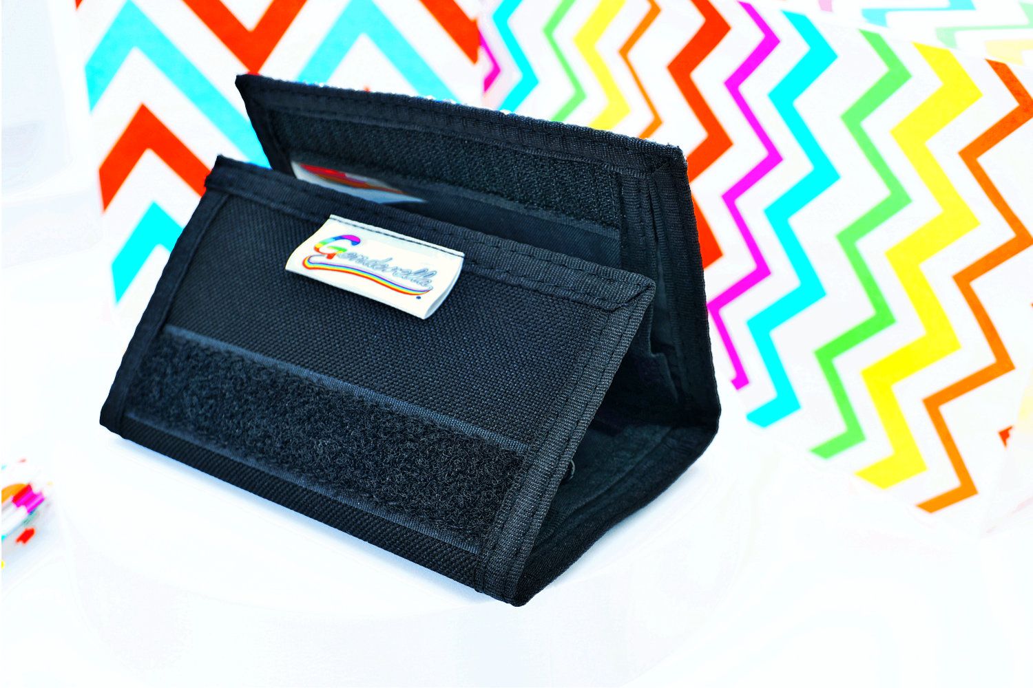 Crazy Heart Geldbörse, Schwarzes Wallet Handbemalt - Pride