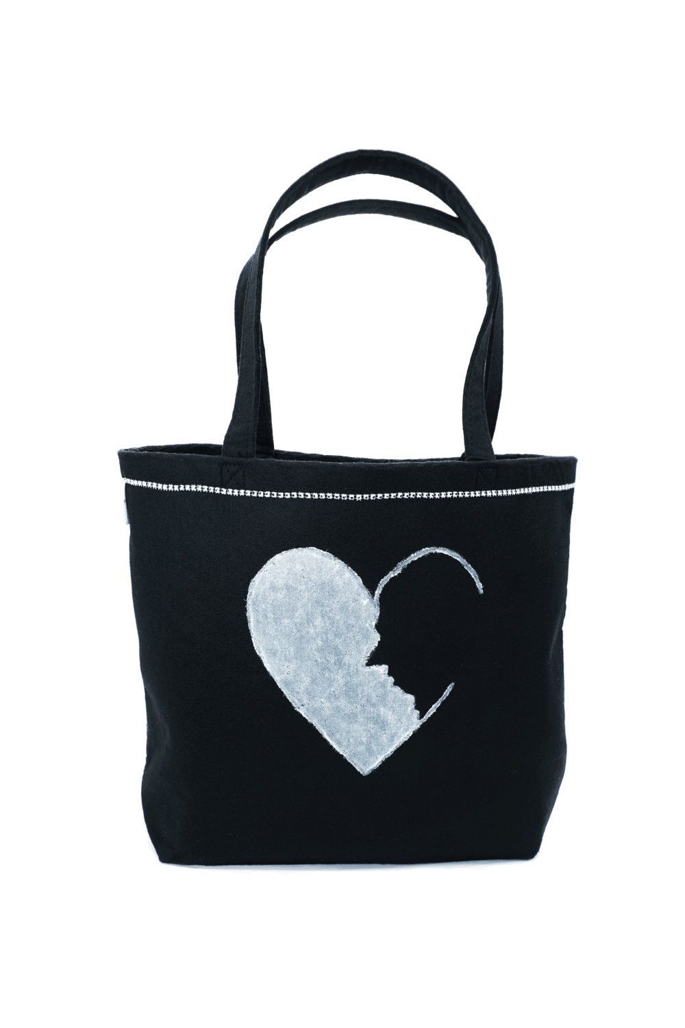 Long Handle Bag "Broken Heart & Love", Schwarz - Pride Tasche