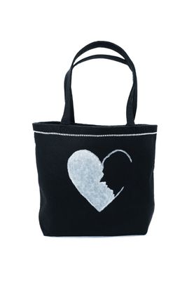 Long Handle Bag Long Handle Bag "Broken Heart & Love", Schwarz - Pride Tasche