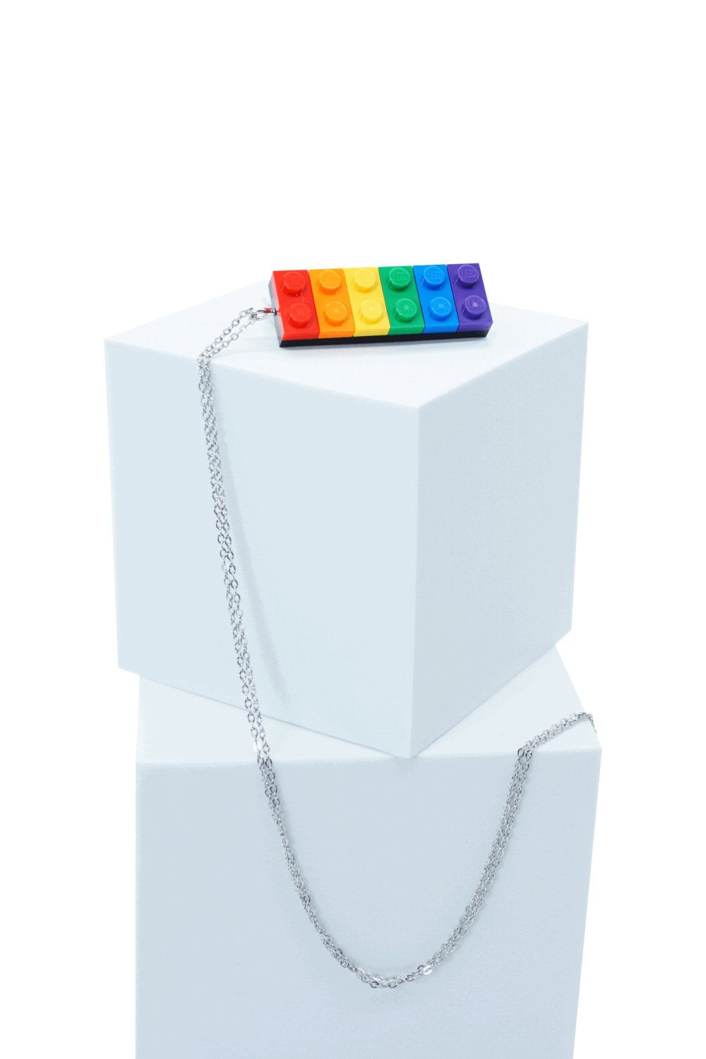 Rainbow Pride Halskette gefertigt aus LEGO® Steinen - Handmade
