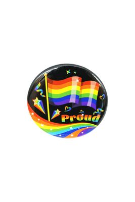 Button Button "Proud Flagge" 40mm - Pride Anstecker