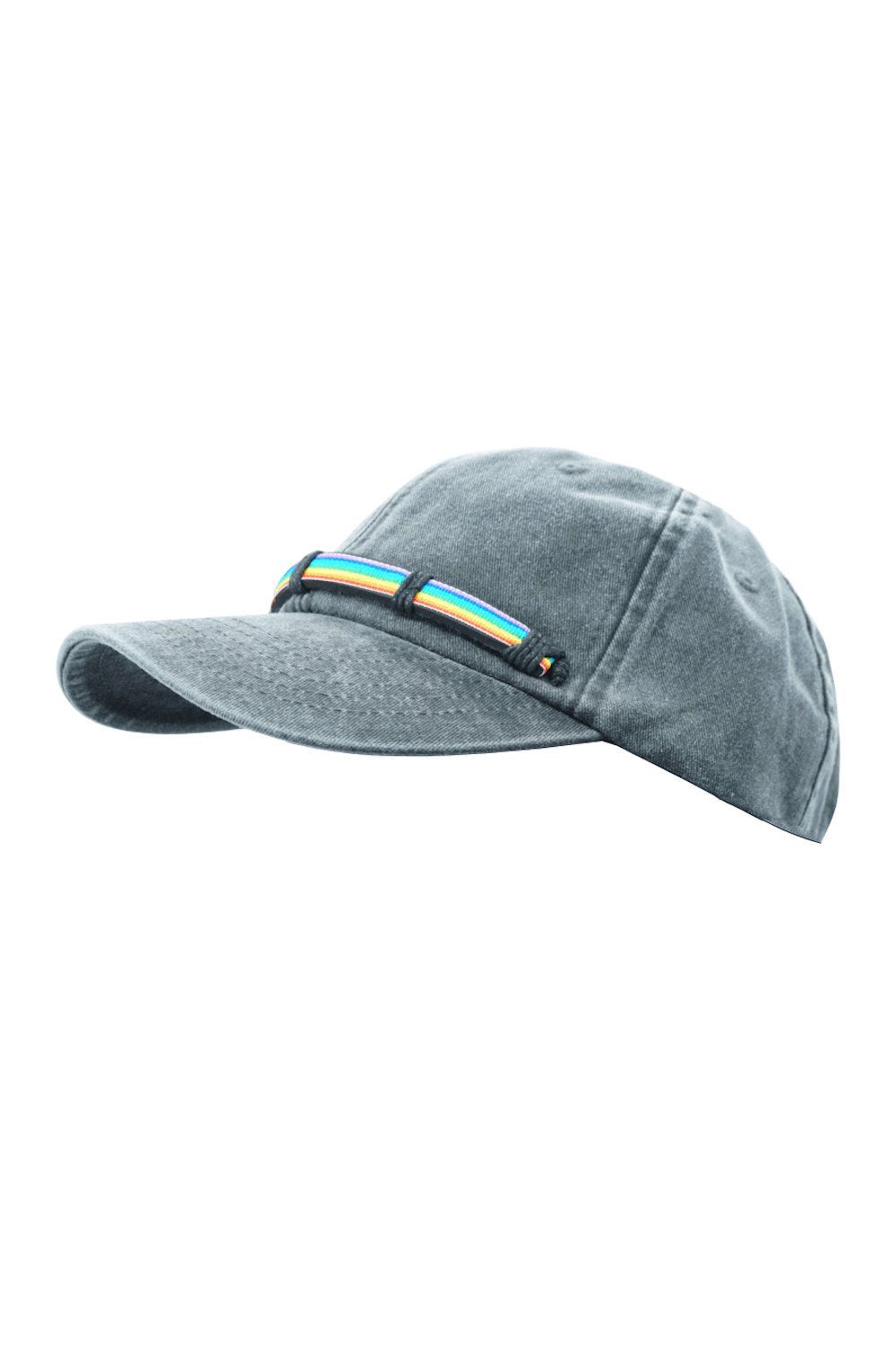 Vintage Anthrazit Cap, Rainbow Stripe Belt - Unisex Pride
