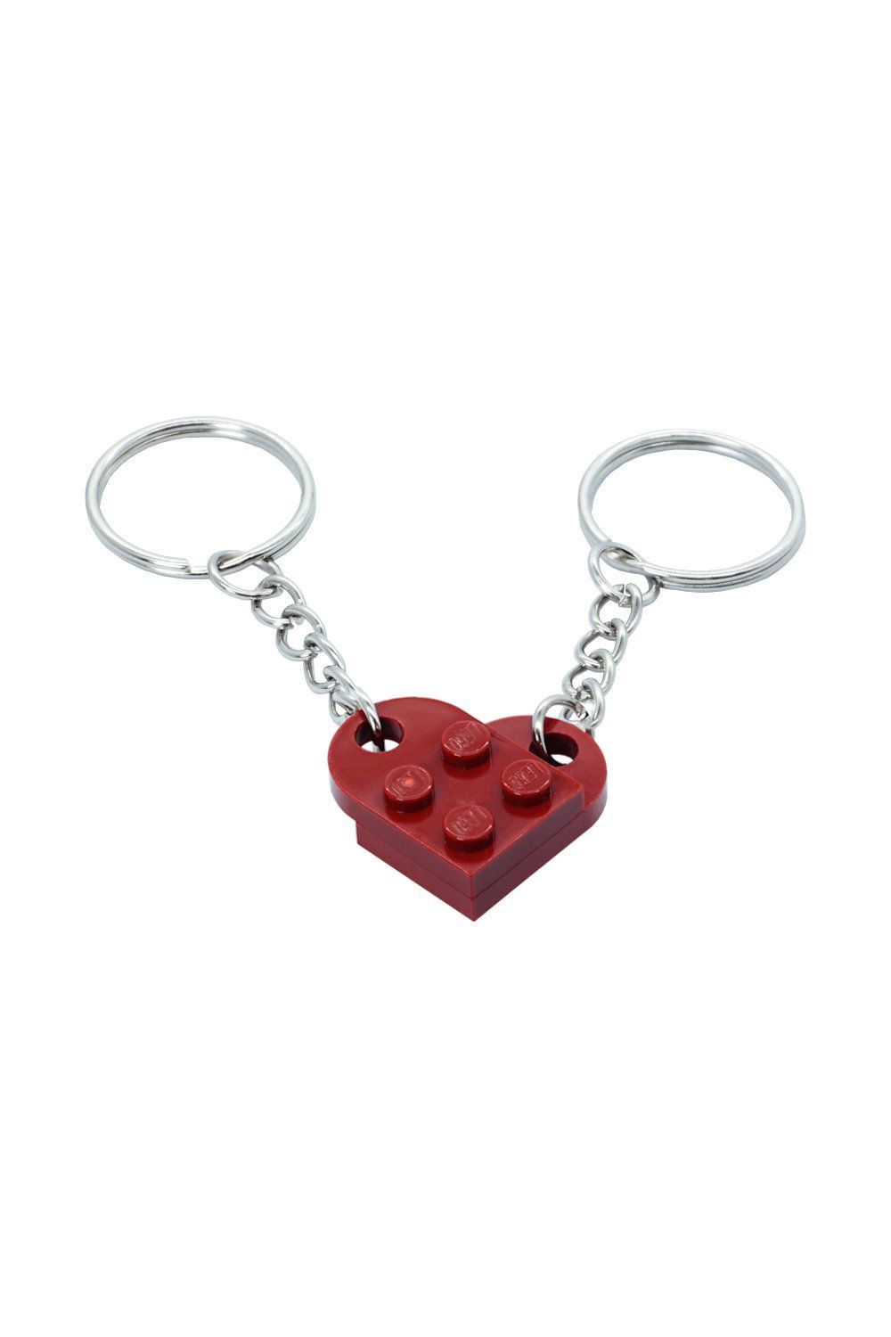 Schlüsselanhänger - Herz aus LEGO® - Dark Red - Pride Accessoire