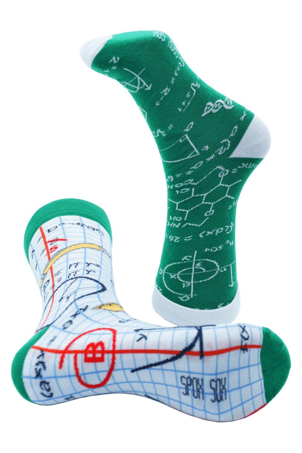 Unisex-Socken Back-2-School, bunt grün weiß - Pride Fashion - 2er-Pack