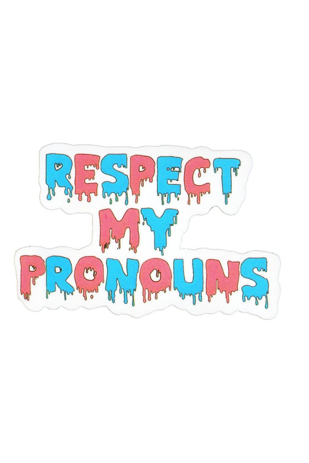Sticker, Pride Trans Respect My Pronouns, Trans #177*