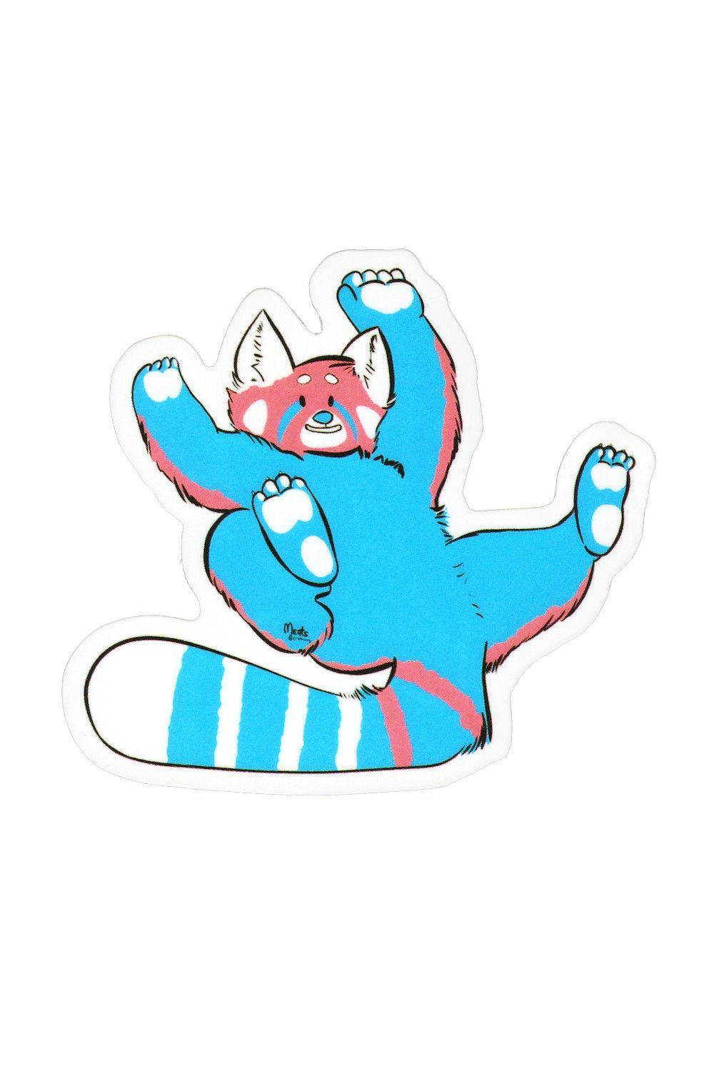 Sticker, Pride Trans Red Panda, Trans #163*
