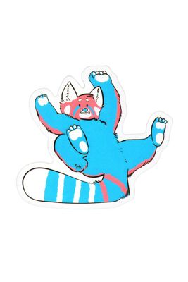 Sticker, Pride Trans Red Panda, Trans #163* Sticker, Pride Trans Red Panda, Trans #163*