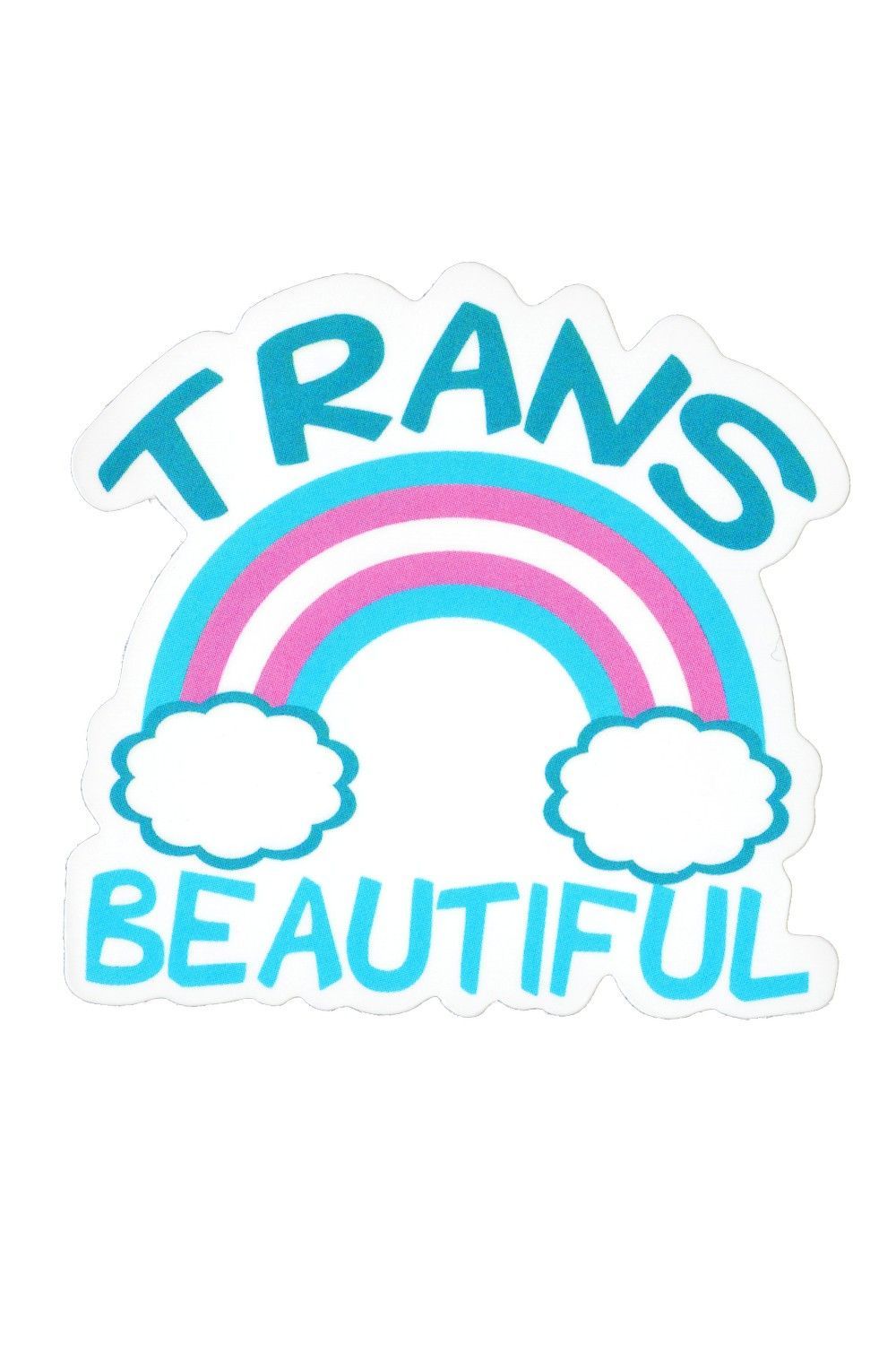 Sticker, Pride Trans Rainbow Beautiful, Trans #160*
