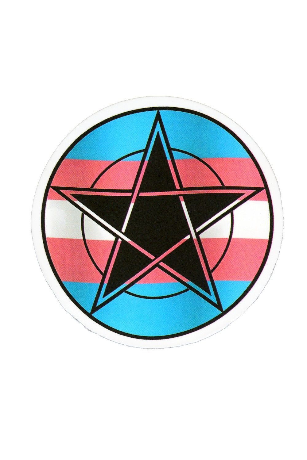 Sticker, Pride Trans Hexagram, Trans #158*