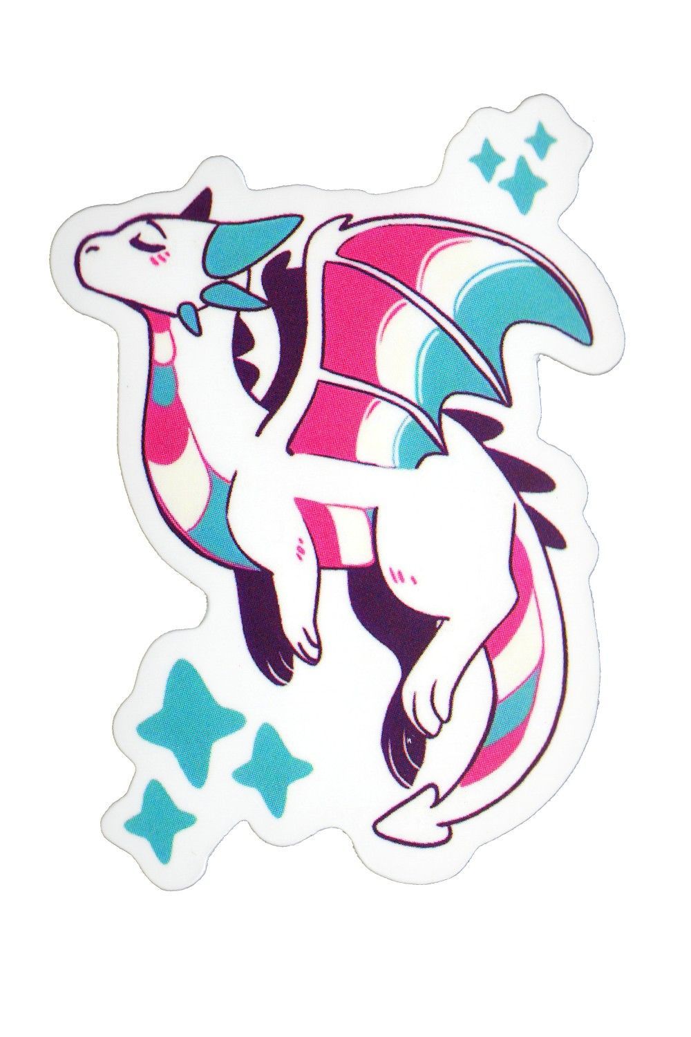 Sticker, Pride Trans Dragon, Trans #169*