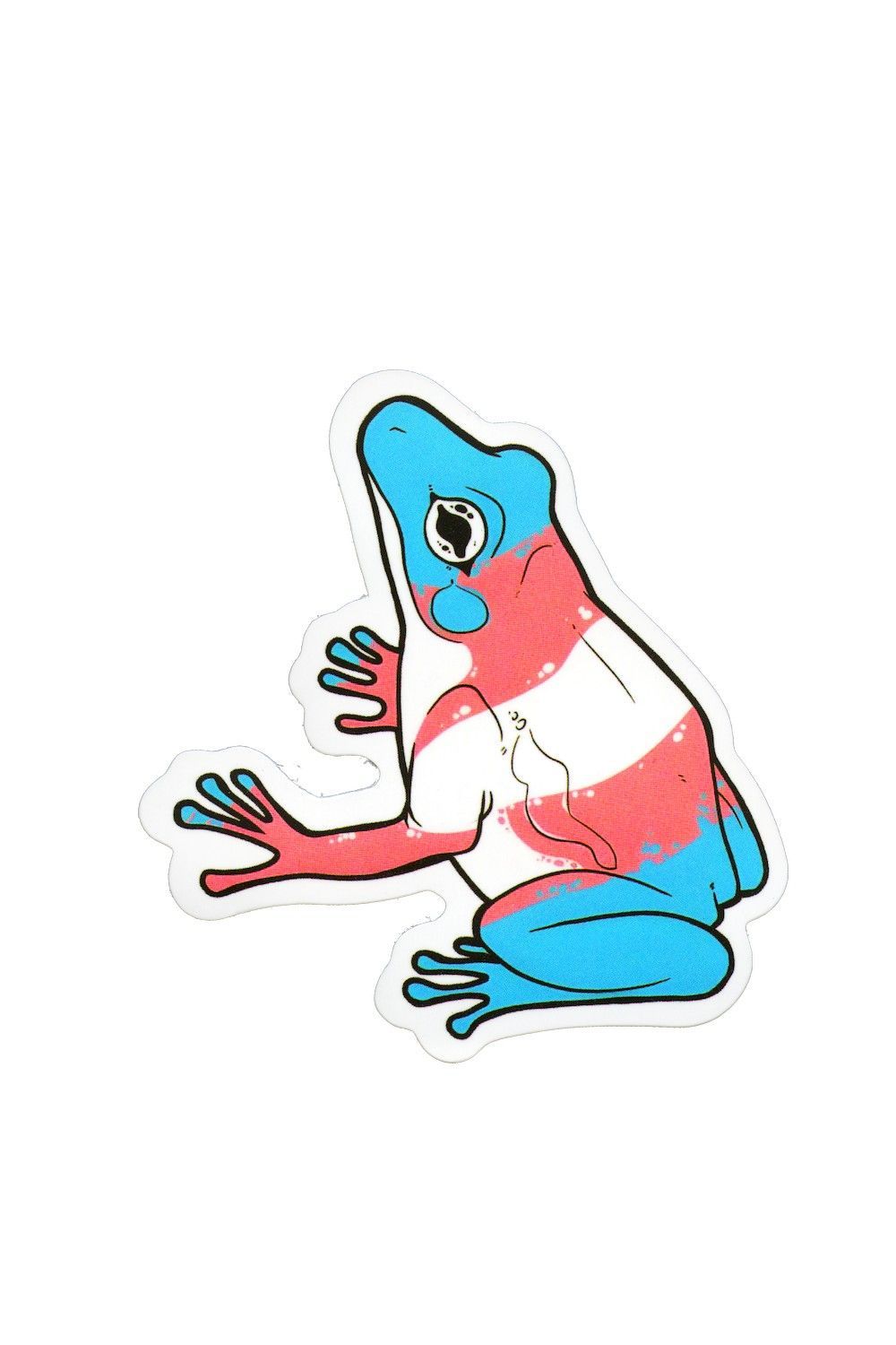 Sticker, Pride Trans Frog, Trans #180*