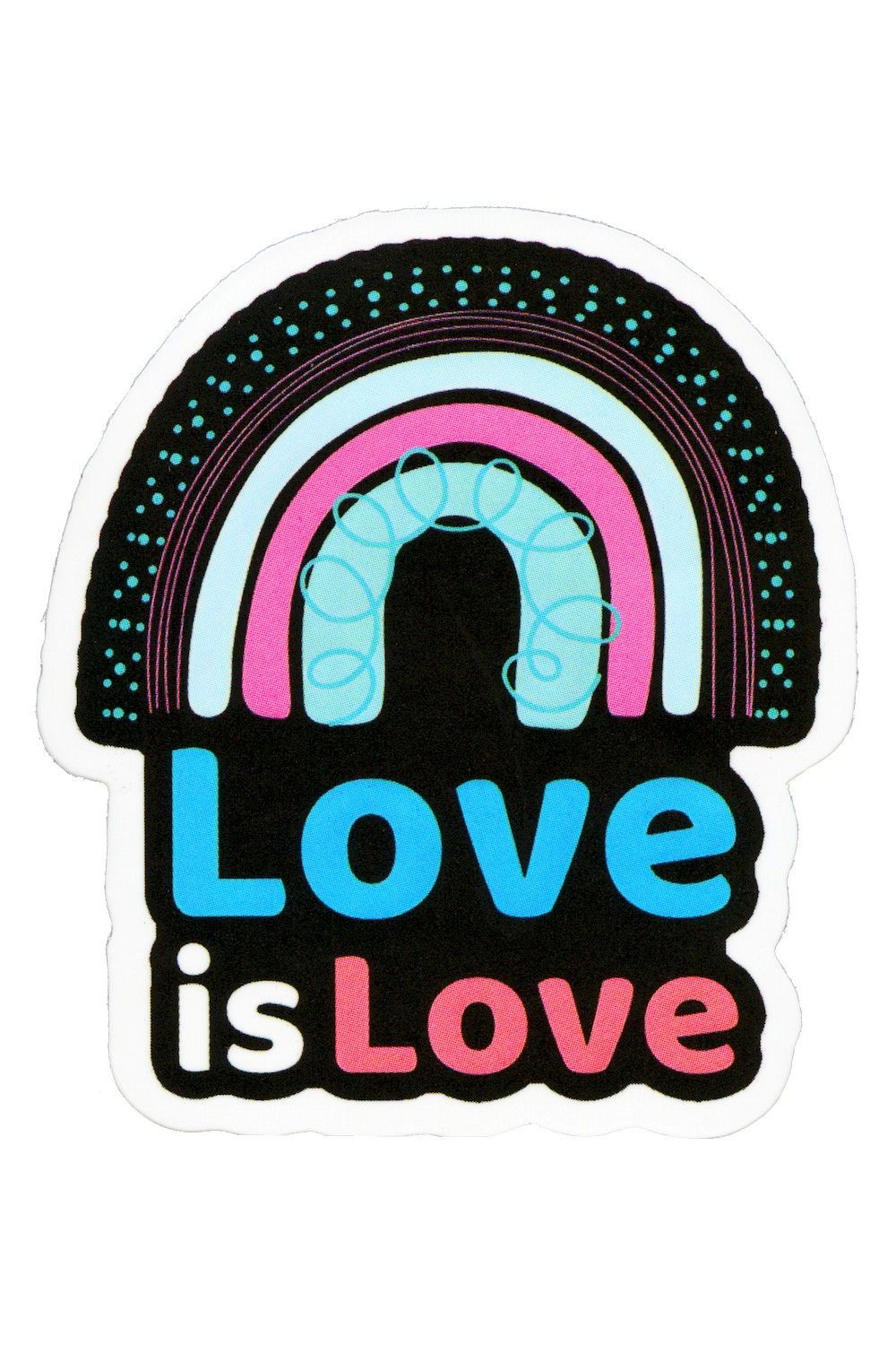 Sticker, Pride Trans Rainbow Love is Love, Trans #152*