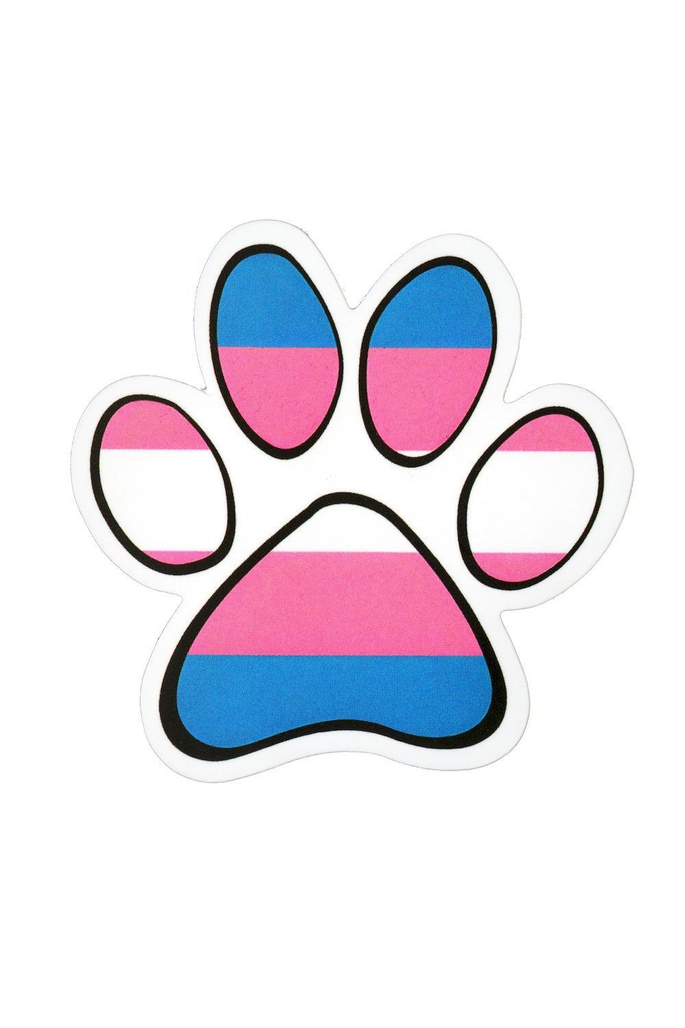 Sticker, Pride Trans Paw, Trans #176*