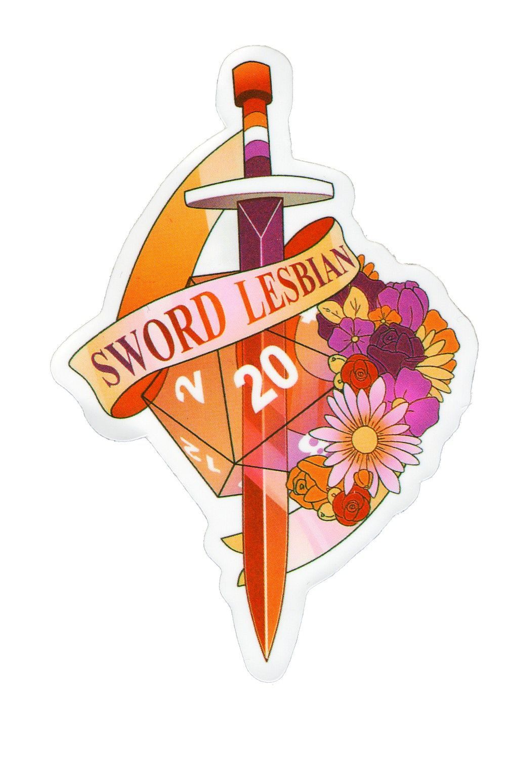 Sticker, Pride Lesbian Sword Lesbian, Lesbian #41*