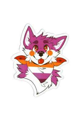 Sticker, Pride Lesbian Fox with Neckerchief, Lesbian #50* Sticker, Pride Lesbian Fox with Neckerchief, Lesbian #50*