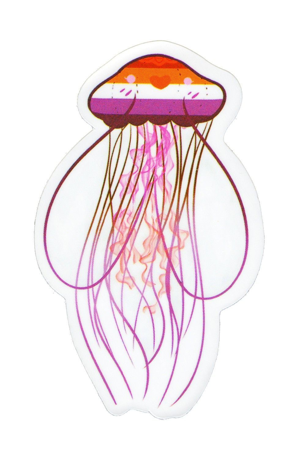 Sticker, Pride Lesbian Jellyfish, Lesbian #40*