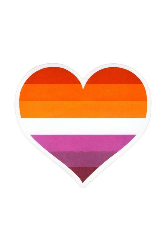 Sticker, Pride Lesbian Heart, Lesbian #55*