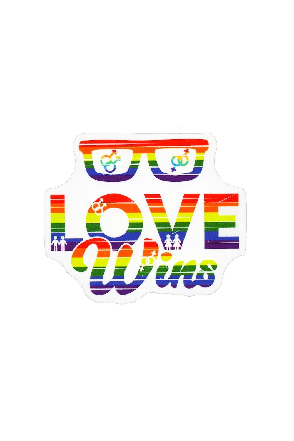 Sticker, Pride Glasses Love Wins, Pride #115*