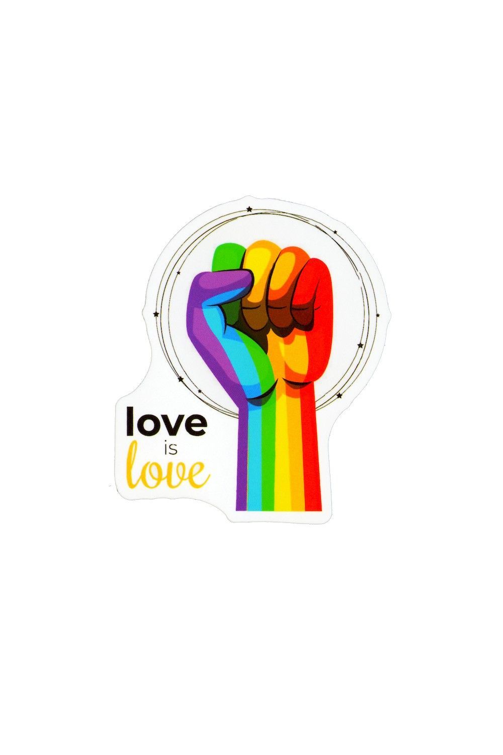 Sticker, Pride Fist Love is Love, Pride #114*