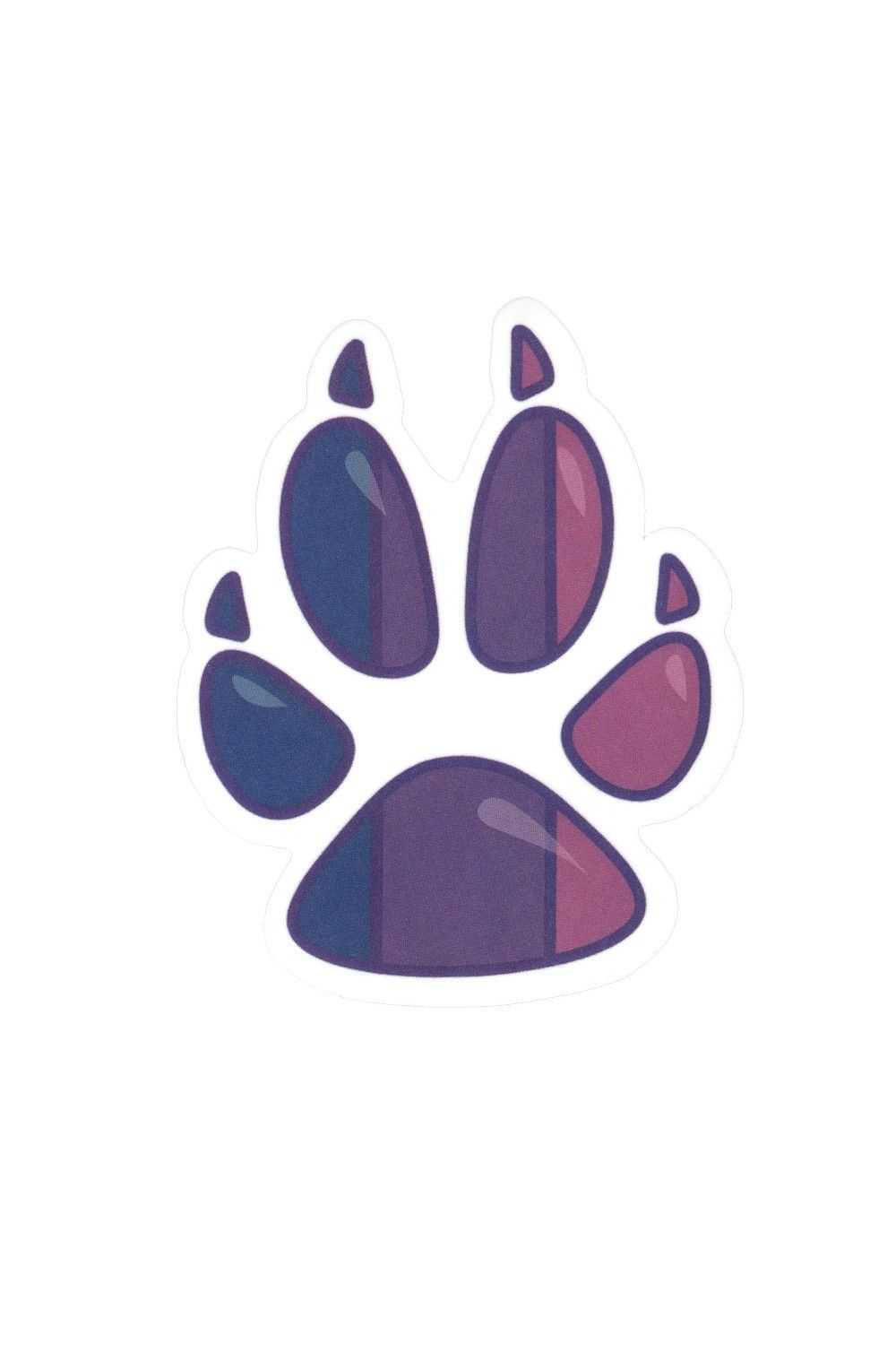 Sticker, Pride, Bi Paw, Bi #233*