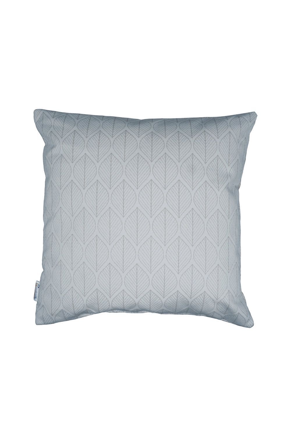 Kissen Blätter modern Jacquardstoff Cremefarben, 45x45cm - Handmade