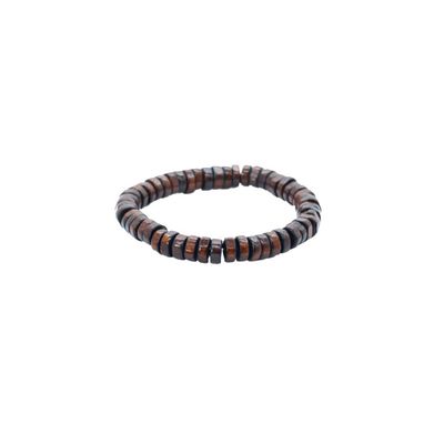 Armband Armband "Timber-Elegance", edles Armband mahagonibraun, Gummizug - Pride-Schmuck