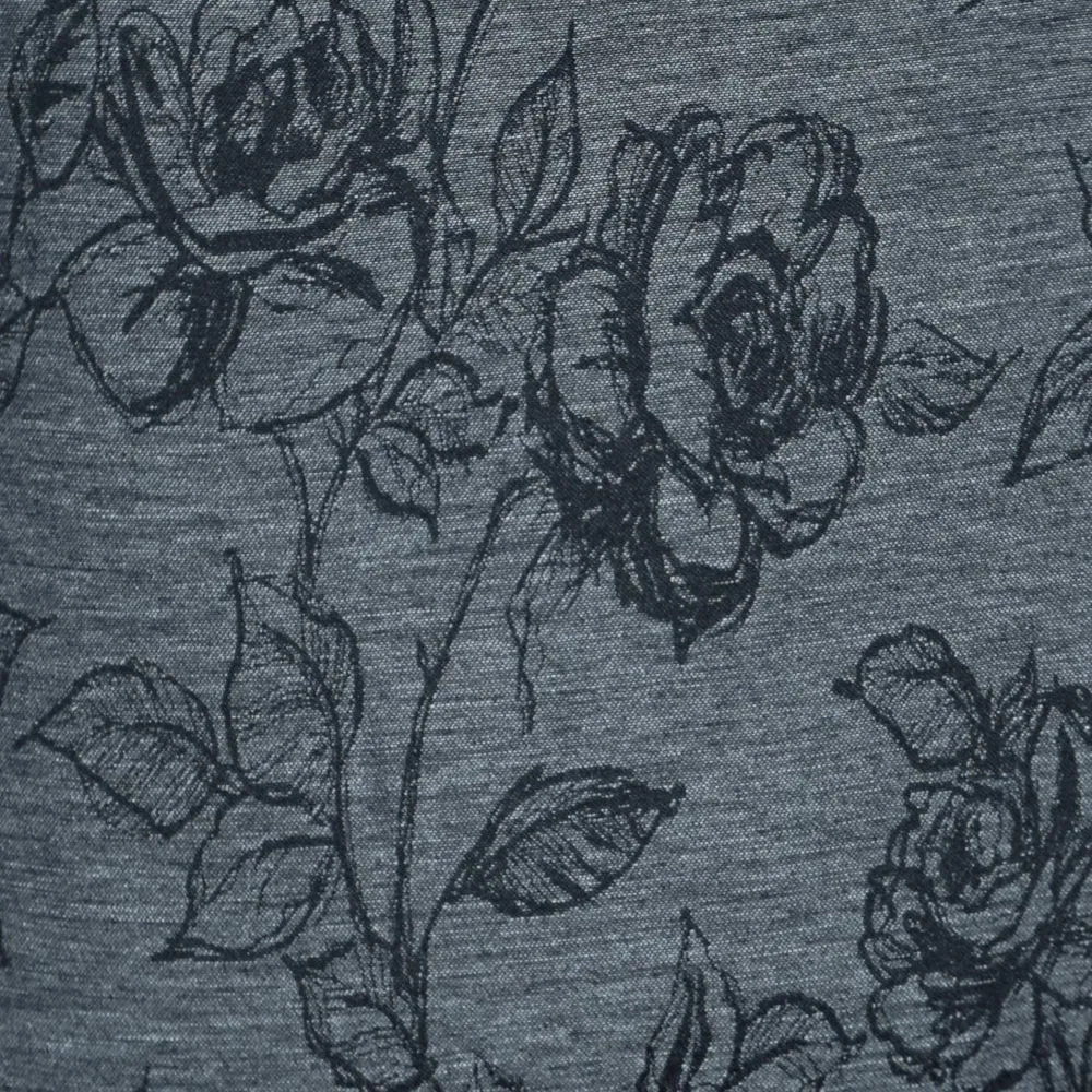 Kissen Black Roses Jarcquardstoff, 45x45cm - Handmade Bild 1