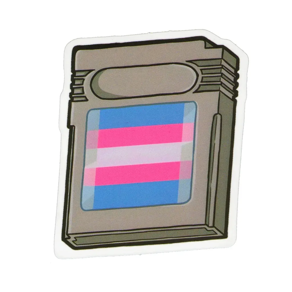 Sticker, Pride video game cartridge, video #204*