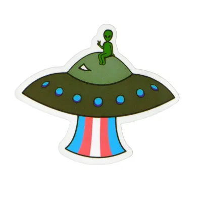 Sticker, Pride Trans UFO, Trans #205* Sticker, Pride Trans UFO, Trans #205*