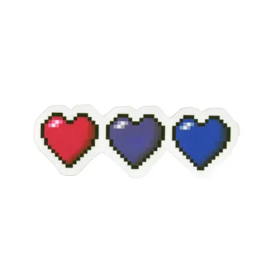 Sticker, Pride Bi Digital Hearts, Bi #210*