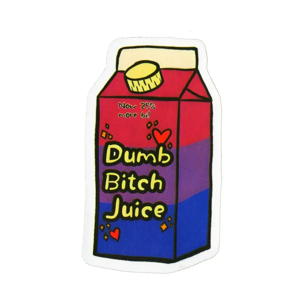 Sticker, Pride, Bi Dumb Bitch Juice, Bi #243*