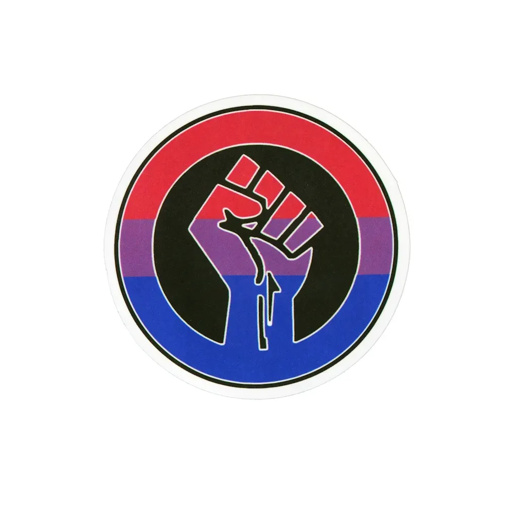 Sticker, Pride, Bi Fist, Bi #258*