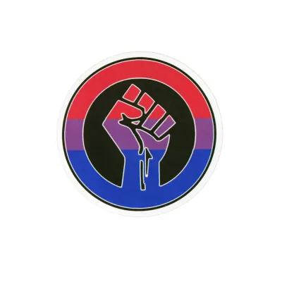 Sticker, Pride, Bi Fist, Bi #258*