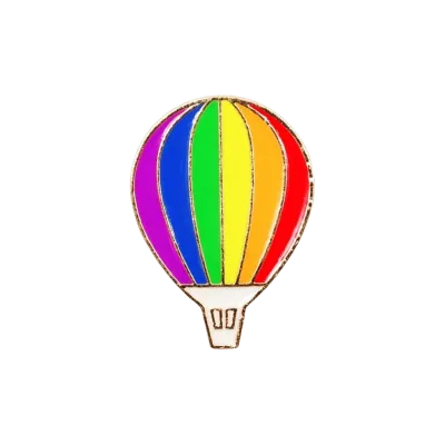 Pin Der Pride Pin zeigt einen Heißluftballon in den Farben des Regenbogens, der das Symbol der LGBTQ+ Community darstellt. Pride Shop Deutschland (Bild 1)