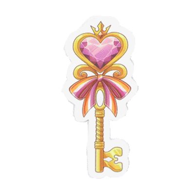 Sticker, Pride Lesbian Diamond Heart Key, Lesbian #21* Sticker, Pride Lesbian Diamond Heart Key, Lesbian #21*