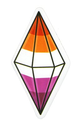 Sticker, Pride Lesbian Diamond, Lesbian #26* Sticker, Pride Lesbian Diamond, Lesbian #26*