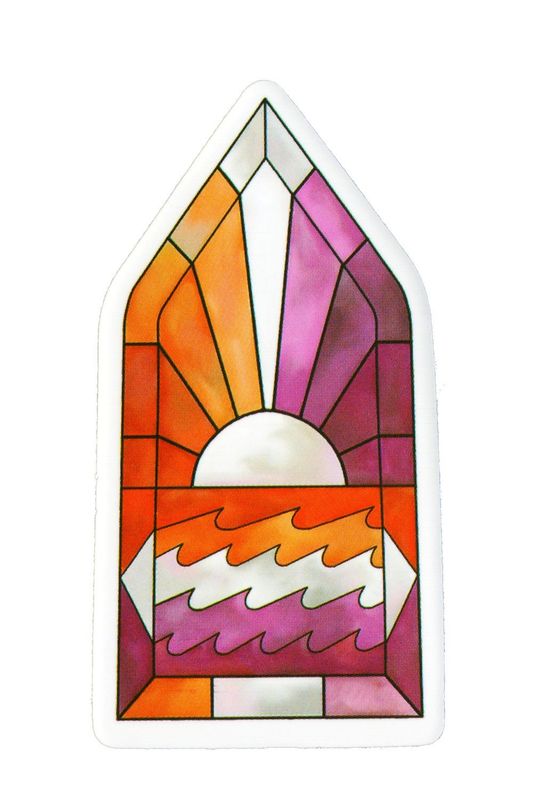 Sticker, Pride Lesbian Sun and Sea, Lesbian #38* Sticker, Pride Lesbian Sun and Sea, Lesbian #38*