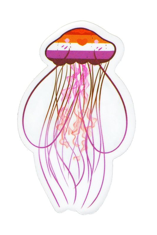 Sticker, Pride Lesbian Jellyfish, Lesbian #40*