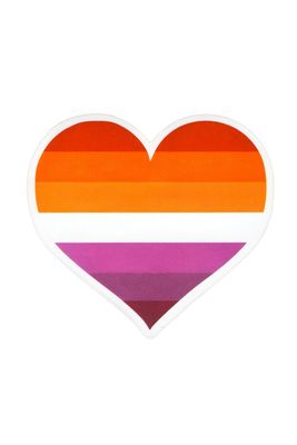 Sticker, Pride Lesbian Heart, Lesbian #55* Sticker, Pride Lesbian Heart, Lesbian #55*