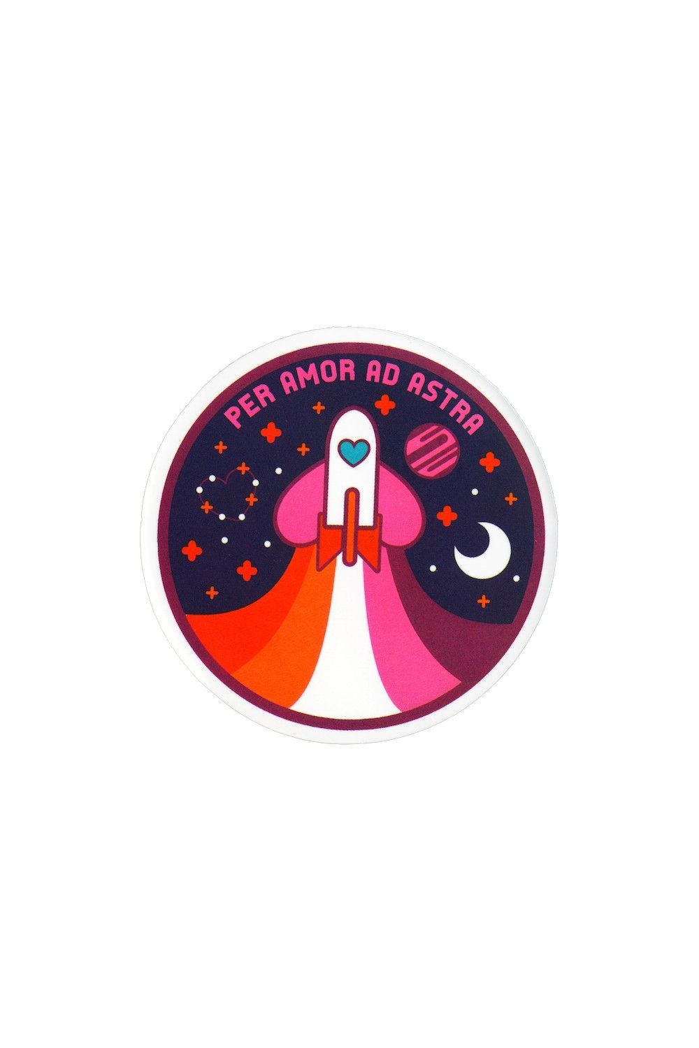 Sticker, Pride Lesbian Per Amor ad Astra, Lesbian #61* Sticker, Pride Lesbian Per Amor ad Astra, Lesbian #61*
