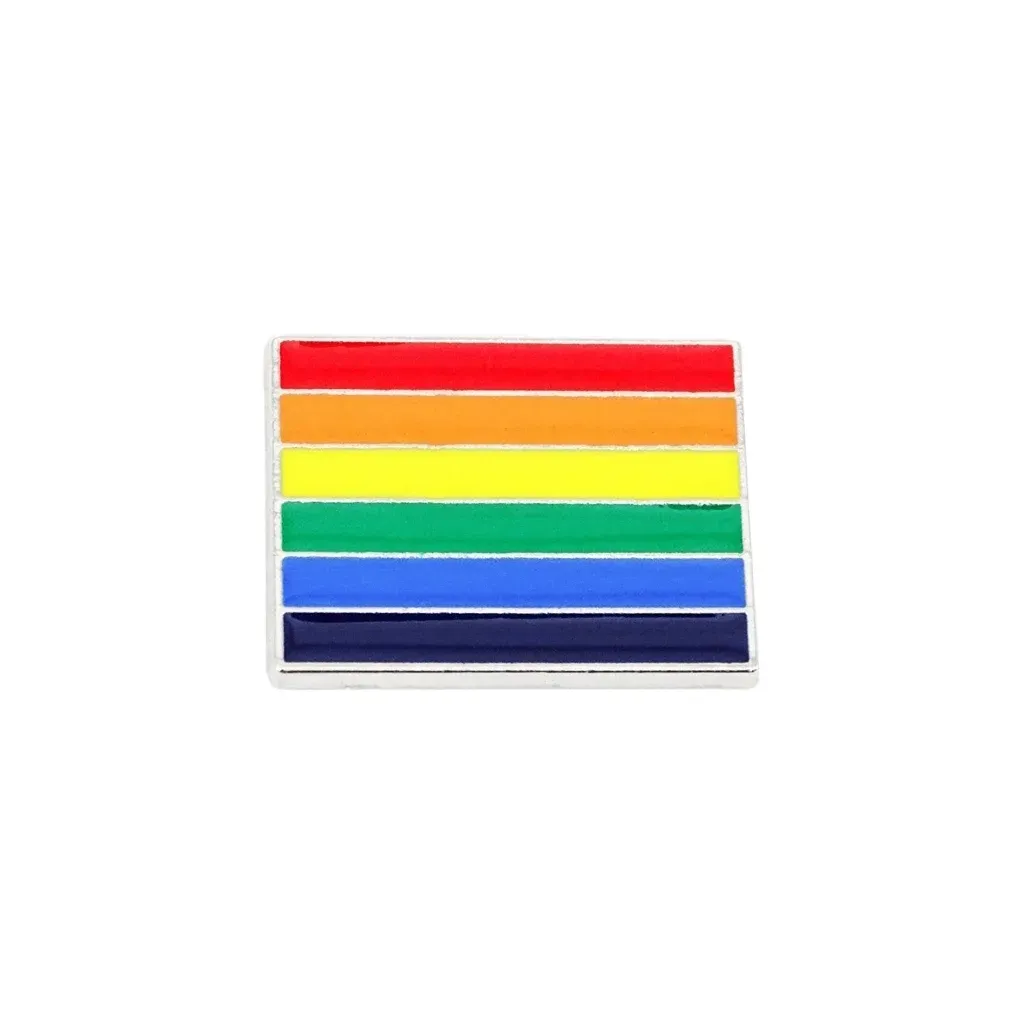 Pin Pride Pin "Flagge Rainbow klein" 25x19mm - Emaille Weißblech. LGBTQ Accessoire. Pride Shop Deutschland. Bild 1