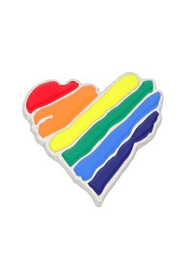 Pin "Herz Regenbogenfarben Shutter" 25x25mm - Emaille Messing