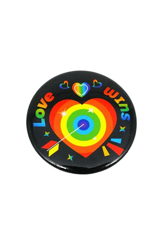 Button Button "Love Wins" 40mm - Pride Anstecker