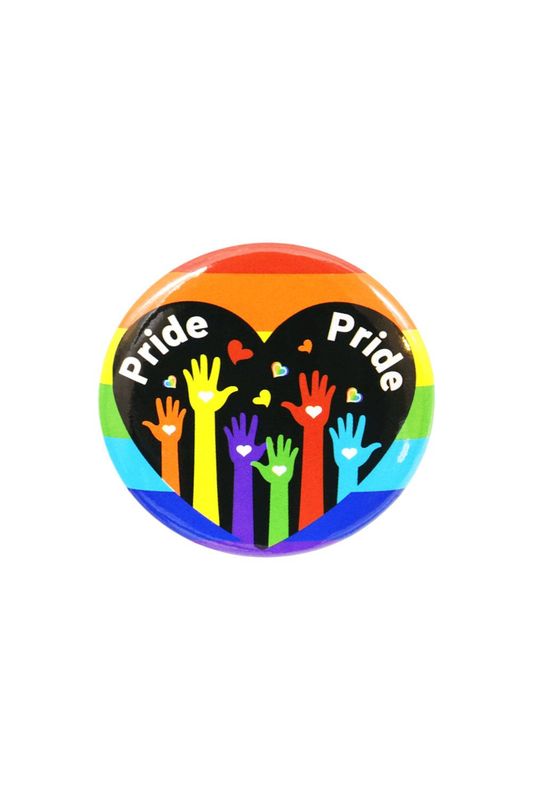 Button Button "Pride Hands" 40mm - Pride Anstecker