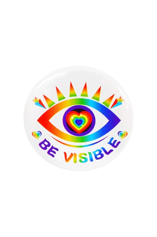Button Button "Be Visible" 40mm - Pride Anstecker