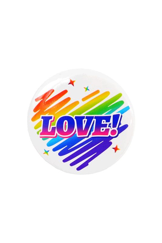 Button Button "Love Herz" 40mm - Pride Anstecker